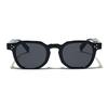 Korean Black Thick Cellulose UV Unisex [EPTIS] Sunglasses, Style, Rim, Frame, Protection, Non-Prescription, (Black)