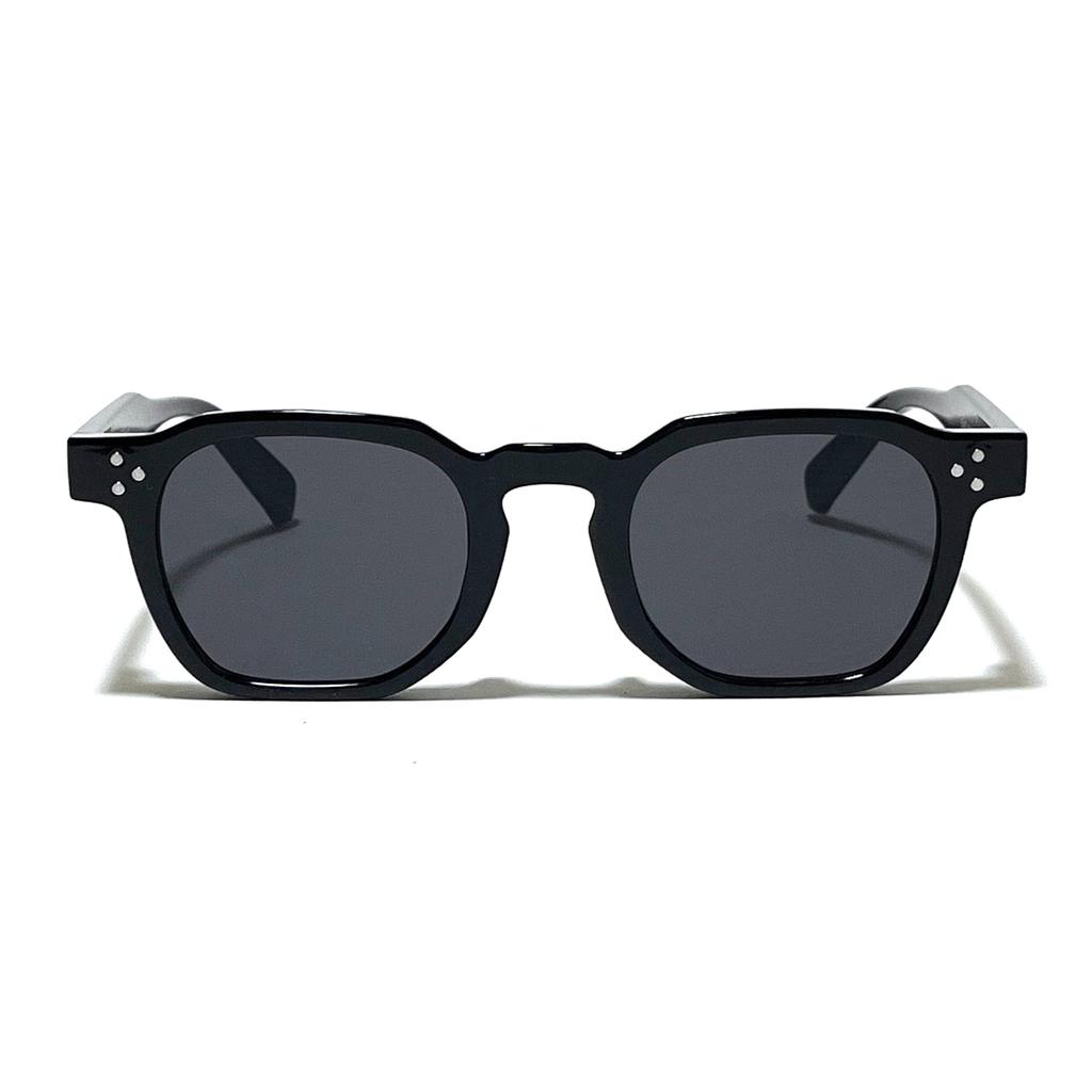 Korean Black Thick Cellulose UV Unisex [EPTIS] Sunglasses, Style, Rim, Frame, Protection, Non-Prescription, (Black)