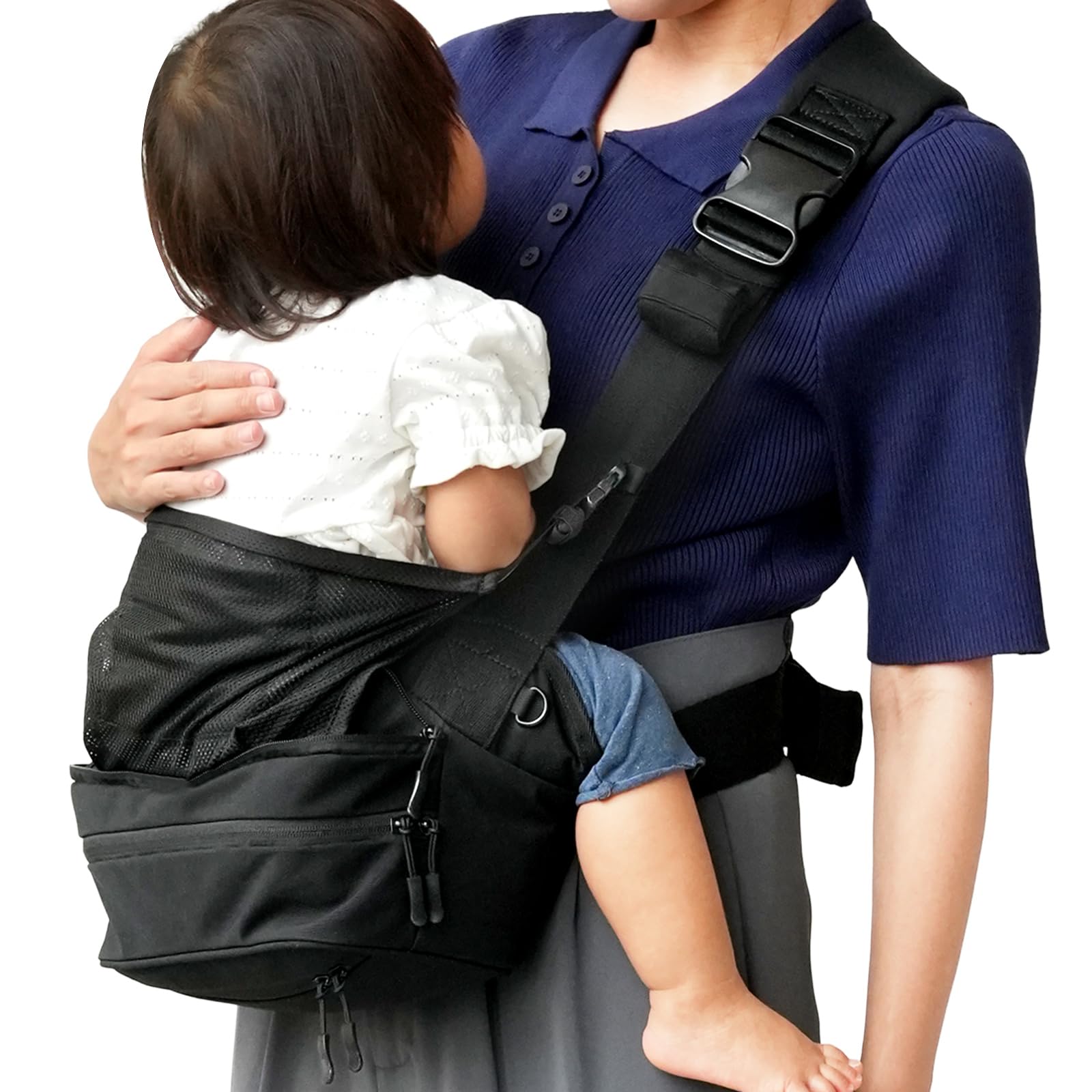 

Tecopeco Хипсит с поясничной поддержкой, Сумка-кенгуру, (черный) чёрный