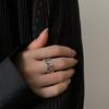 Korean 925 Stylish Sterling Silver Pearl Smiley Face Ring For Trendsetting Fashionistas