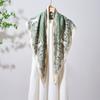 Summer Atmosphere Wearing Belt Waist Seal Twill Silk Simulation Silk Cool Triangle Scarf Cashew Print Women's Silk Scarf