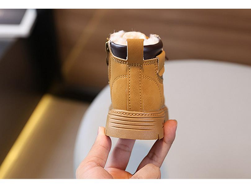 Children's Martin Boots 2025: New Autumn/Winter Style, Thickened Leather for Boys & Girls, Toddler Snow Cotton Short Boots.