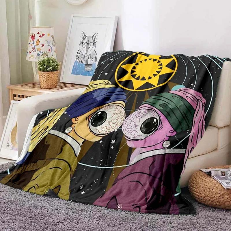 G-Gallery D-Dept Print Flannel Blanket Children Teen Family Gift Portable Home Travel Bed Sofa Office Plush