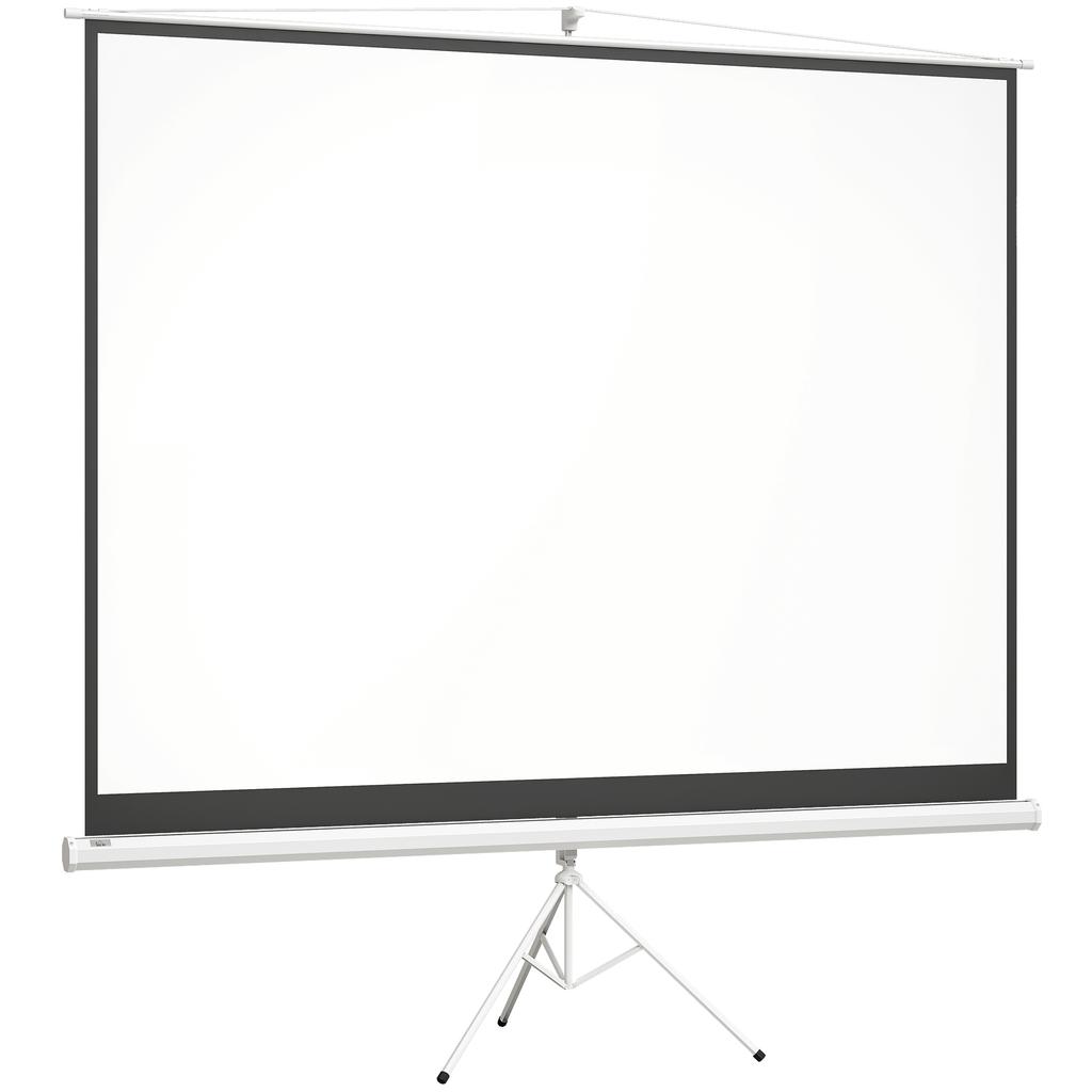 Projection Screen, 120-Inch 4K 4:3, Folding Tripod, Height Adjustable, White