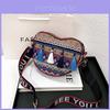 Bohemia Tassel Woven Small Shoulder Bag With Zipper Closure For Casual Day Use