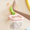 Dopamine Color Suction Cup Storage Box Wall Hanging Transparent Waste Face Towel Organizer Abs Cosmetic Holder Case