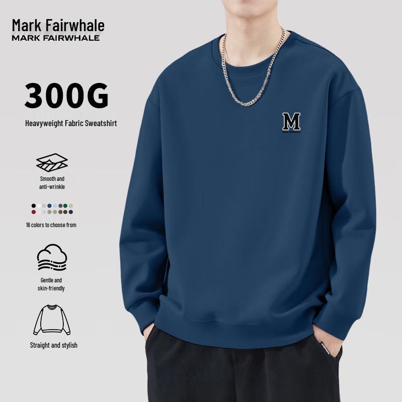 Mark Fairwhale Men s Letter Print Crew Neck Sweatshirt 5XL