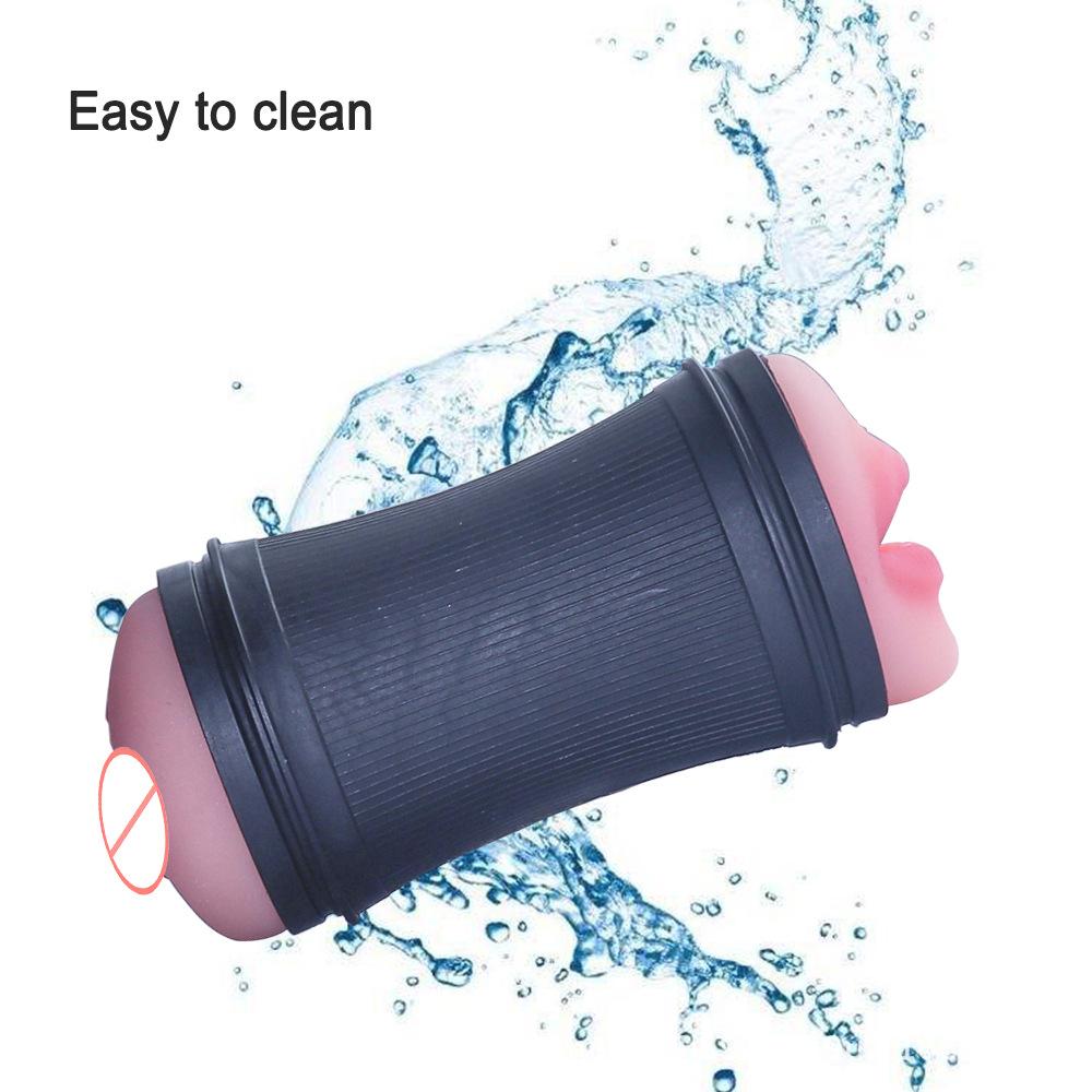 Male Masturbator Cup Realistic Vagina Pocket Pussy Man Masturbation Glans Blowjob Airplane Cup Sucking Sex Product for Men