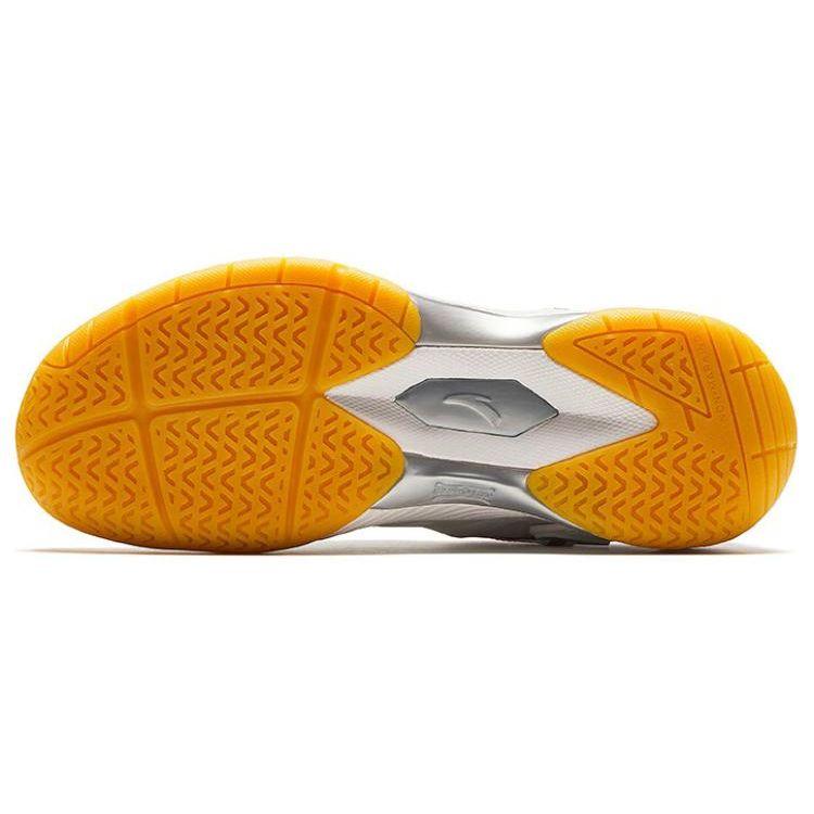 Anta Shock Absorbing Wear Resistant Low Top Badminton Shoes Women sneaker White Red 922424401-3