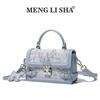 Niche Retro High-end Embroidery Shoulder Crossbody Small Square Bag Women's Commuting Trend Versatile Handbag