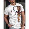 Summer Round Neck 3D Gradient Print Top Fashionable Casual Short Sleeved Men's T-shirts