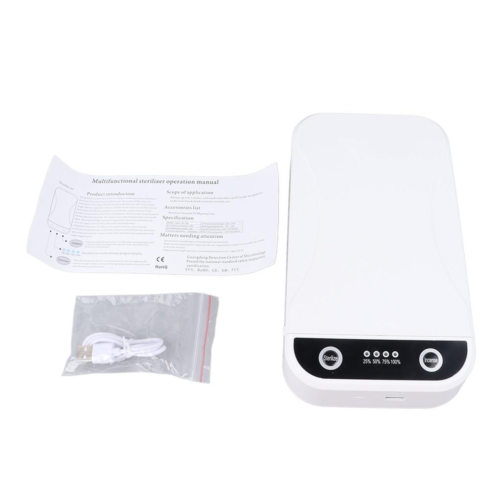 UV Cleaning Box Multi Function Easy Operation Ultraviolet Light Cleaner for Phone Jewelry Watch Cosmetic Tools