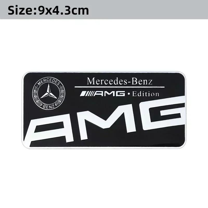 3D Aluminium Car Logo Sticker Decals Auto Decoration Accessories For Mercedes Benz AMG W204 W205 W203 W211 W212 W213 W201 W210 AA4