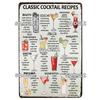 SQDGLZDrink Specials Metal Sign Vintage Plaque Plate Wall Decor For Pub Bar Cocktail Recipes Tin Sign Whiskey Menu Poster