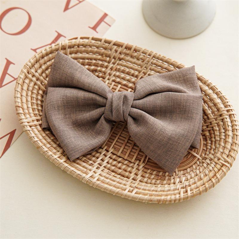 

New Style Hairpin Headband with Knotted Bow Hairpin, Women s Fabric Spring Clip Hairpin Set кавовий