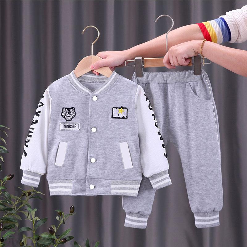Boys Girls Baseball Clothing Sets Kids Casual Sports Outfits Coat Pant 2Pcs Spring Autumn New Thin Baby Tracksuit Suit
