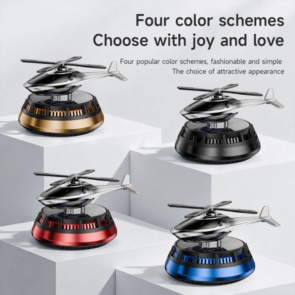 Helicopter Shape Dashboard Ornament Rotating Rotating Car Decor Car Air Freshener  Auto Gift