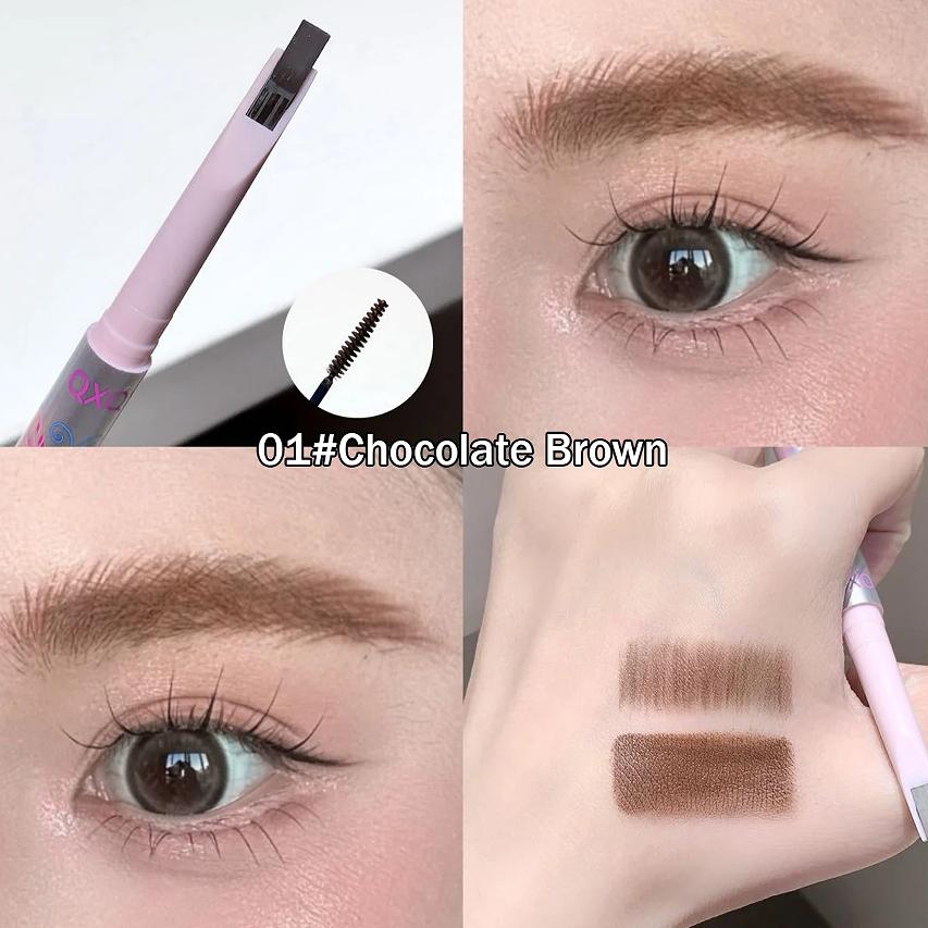 

5 цветов с кисточкой, двухсторонний карандаш для бровей, водостойкий, гладкий, крем-краска для бровей, потостойкий, гель для бровей, карандаш для татуажа, косметика