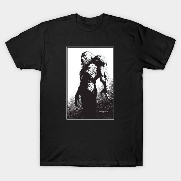 

Men Black Print T-shirt Bernie Wrightson Swamp Thing No-Cut Transfer Paper Print Cotton Tshirt 3XL чорний