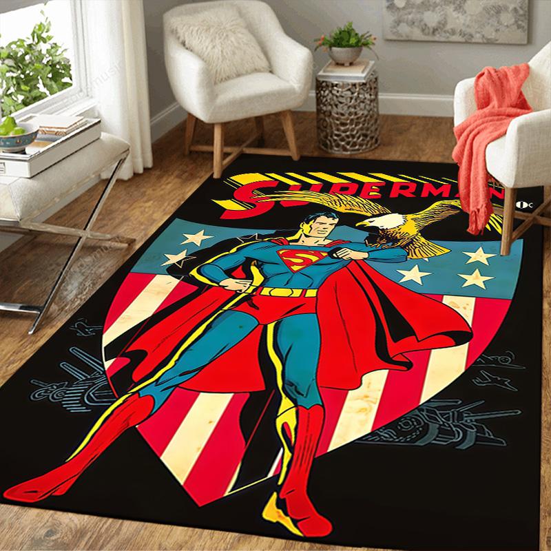 Super Hero Power Symbol Area Rug Non-Slip Washable Mat for Home Bedroom Living Room Decor