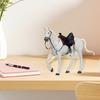 PVC Horse Figure Movable Joints Simulation Horse Figurine with Saddle Miniature Horse Model Collectible Toy Decoration Ornament