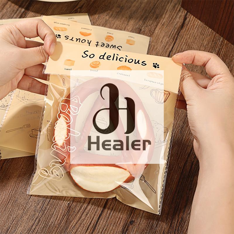100Pcs Cartoon Bread Bag Packaging Bags Sandwich Bag For Kids Self Adhesive For Packing Sandwich