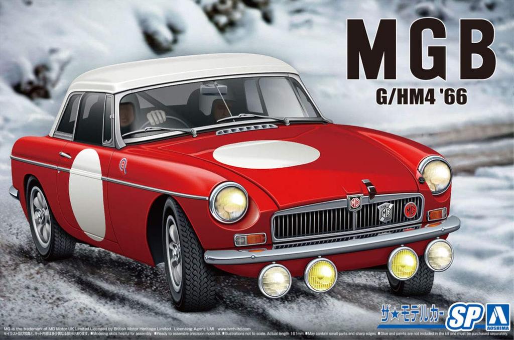 [Aoshima Bunka Kyozaisha] 1/24 The Model Car Series SP BLMC G/HM4 MG-B CLUB RALLY Ver. 1966 Plastic Model