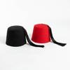 Tarboosh Hat with Black Tassels Ethnic Hat Folkloric Ottoman Turkish Fez Hat