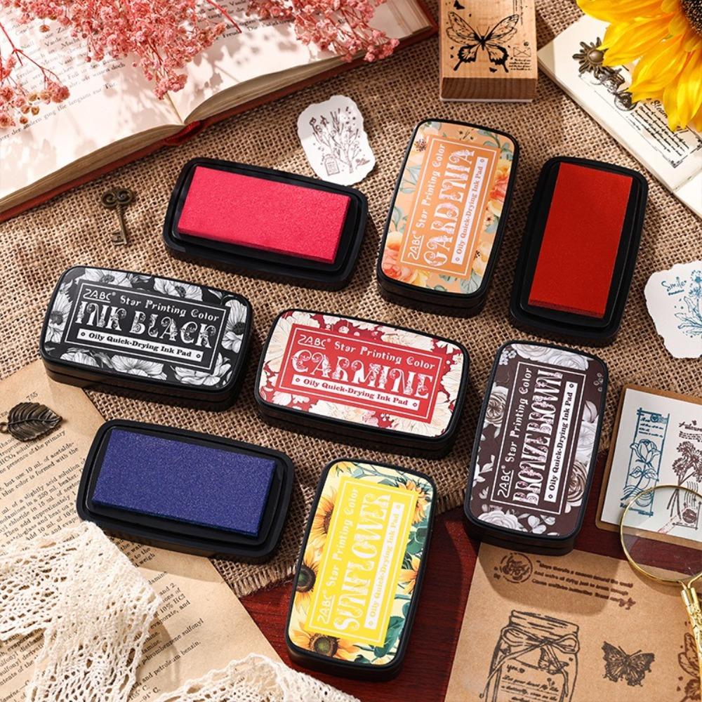 Colorful Self Ink Stamp Easy to Use Inkpad New Student Supplies  for Planner Stamps Scrapbook