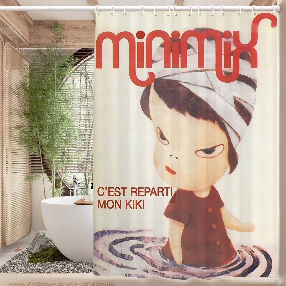 Yoshitomo Nara 1pc Shower Curtain Polyester Waterproof Shower Curtain Bathroom Partition Curtain Decoration Accessories