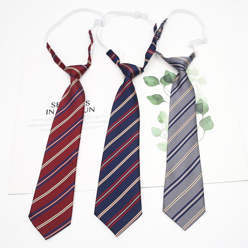 Yarn Striped Button Tie Necktie