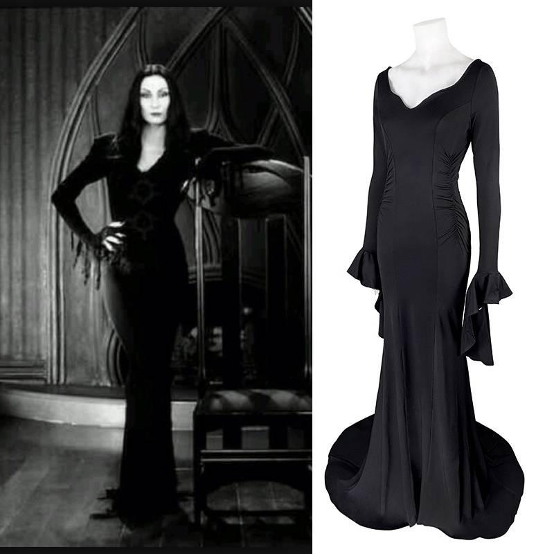 Morticia Addams Dress Sexy Gothic Cosplay Outfit From The Addams Family