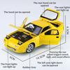 1/32 Initial D Mazda RX7 Alloy Diecast Toy Car Models with Sound Light Scale Model Car Toys for Kids Birthday Collectible Gifts