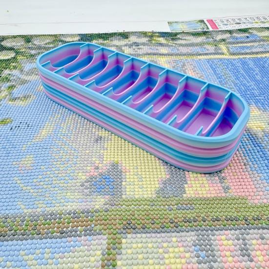 Pudełko do przechowywania saszetek z diamentami, 10 przegródek, organizer na saszetki z diamentami i długopisy, uchwyt na akcesoria do rękodzieła dla miłośników Diamond Art