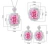 Women's Light Luxury Versatile Set With Inlaid Zircon Pendant Necklace Earrings Ring Set Fashionable And Unique Design Sense Set