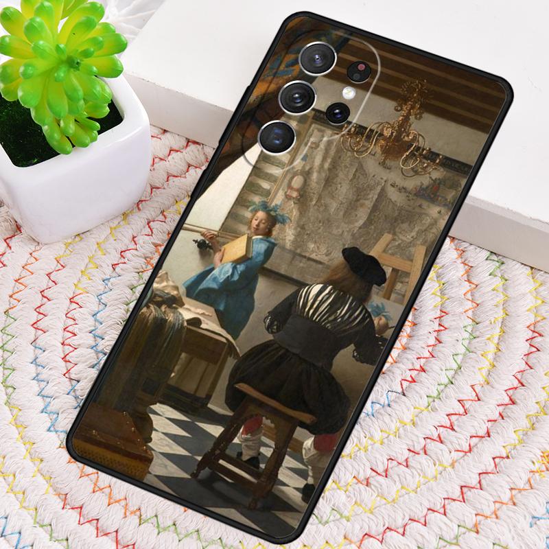 Johannes Vermeer Silicone Phone Case For Samsung Galaxy note 10 pro S26 S25 S24 S23 S22 S21 Plus S25Ultra Capa Cover