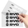4Pcs Car Door Handle 3D Stickers Tire Rear View Mirror Decals Decoration For BYD F3 E6 Yuan Plus Atto F0 G3 I3 Ea1 Song Max Tang