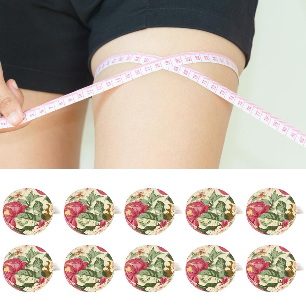 10PCS Retractable Ruler Cloth Measure Tailor Sewing Flexible Tape Body Measuring Tool