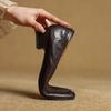 Krazing Pot Sheepskin Fashion Summer Spring Autumn Summer Slip on Women Round Toe Med Heels Metal Flowers Pleated Style Loafers