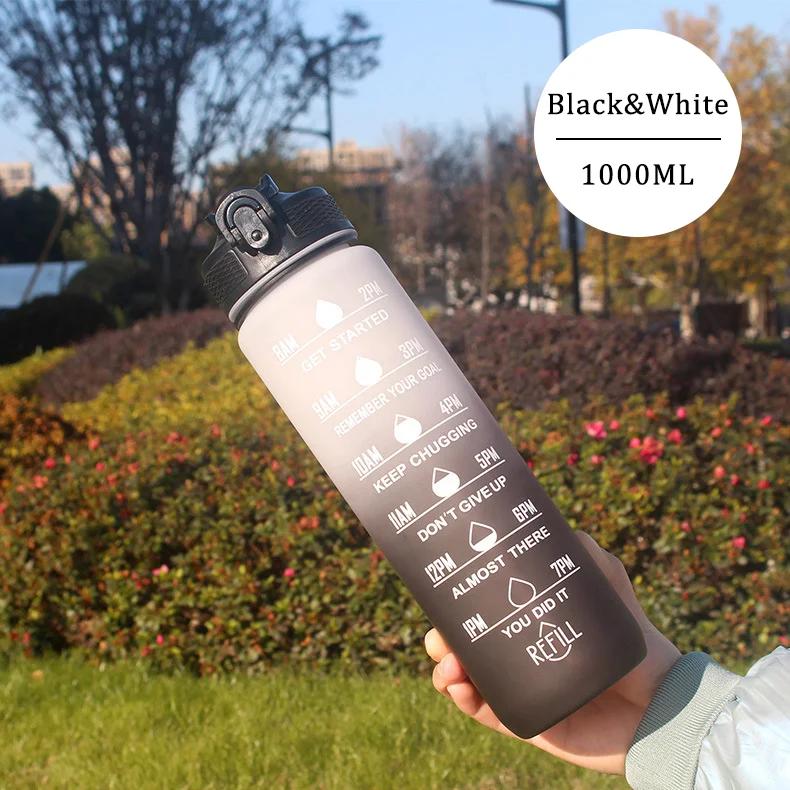 Water Bottle Motivational Sport Water Bottle Leakproof Drinking Bottles Outdoor Travel Gym Fitness Jugs For Kitchen