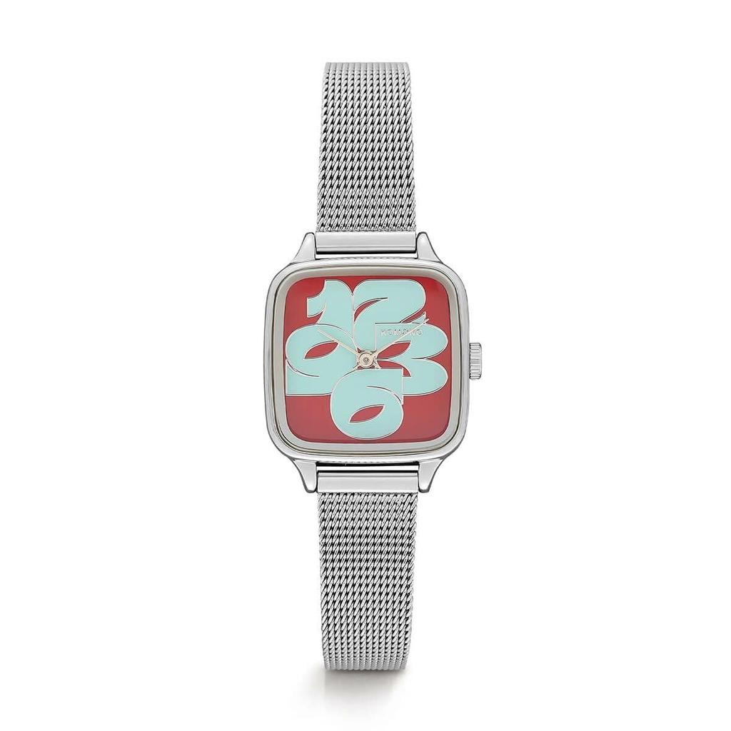 Authorized Retailer [KOMONO] Women's Kate Cameo Royale Silver Bordeaux Watch KOM-W4221