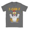 T-shirt Meme Coq F-Caw-F pour Homme 100% Coton T-Shirt Nouveauté Col Rond T-Shirts Manches Courtes Hauts Grande Taille