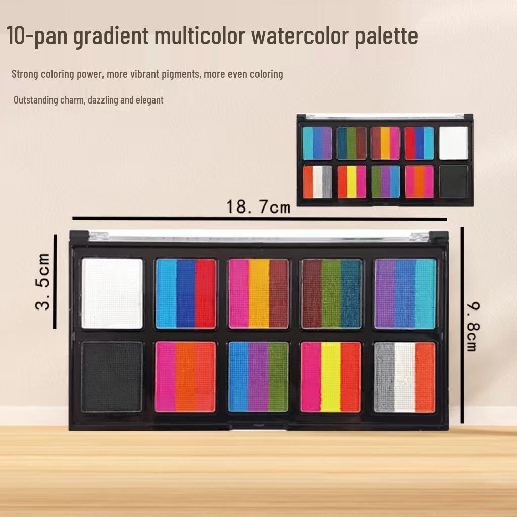 MengHui 12-Color Kids' Face Paint Set - Water-Soluble Body & Stage Makeup