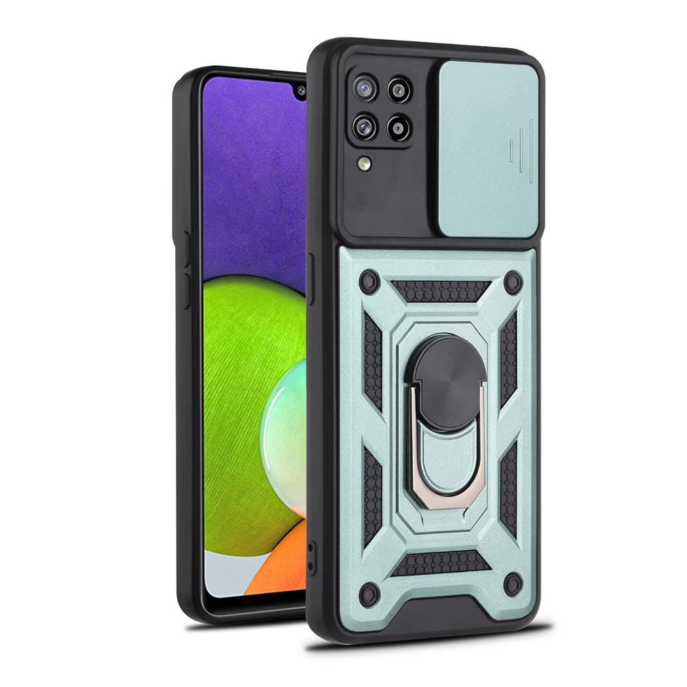 For Samsung Galaxy A22 4G Case Push Window Armor Cover A 22 22A 2021 SM-A225F 6.4" Car Magnetic Holder Camera Protection Fundas