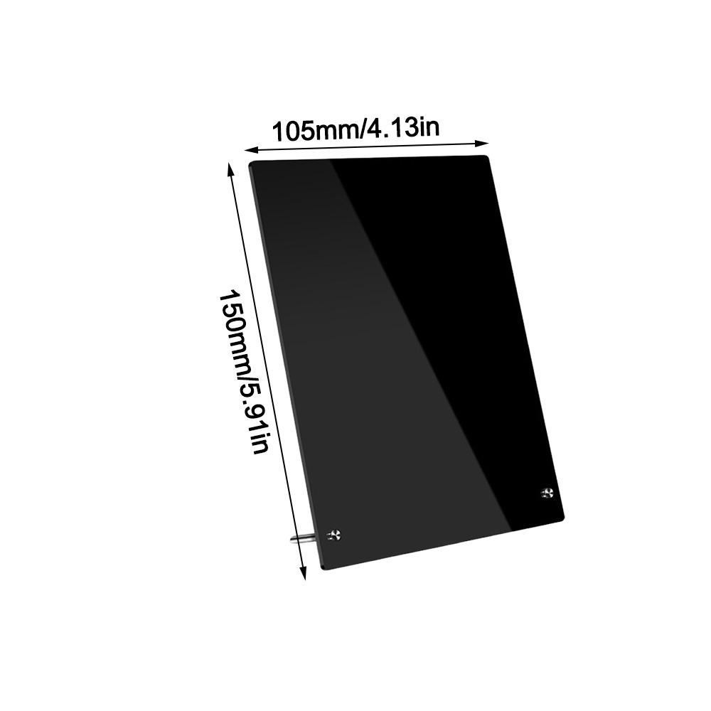 Acrylic Desktop Message Board Vertical with Metal Bracket Advertising Display Board DIY Drawing Board