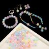 50pcs/pack Transparent Acrylic Flower Beads In Loose Beads DIY Jewelry Accessories Hand-Woven Bracelet Hair Rope Beaded Material