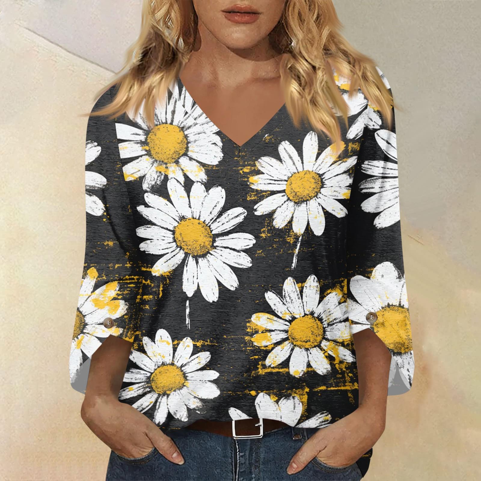 

Women s Fashionable Casual Three Quarter Sleeve -Color Collar Pullover Top XL білий