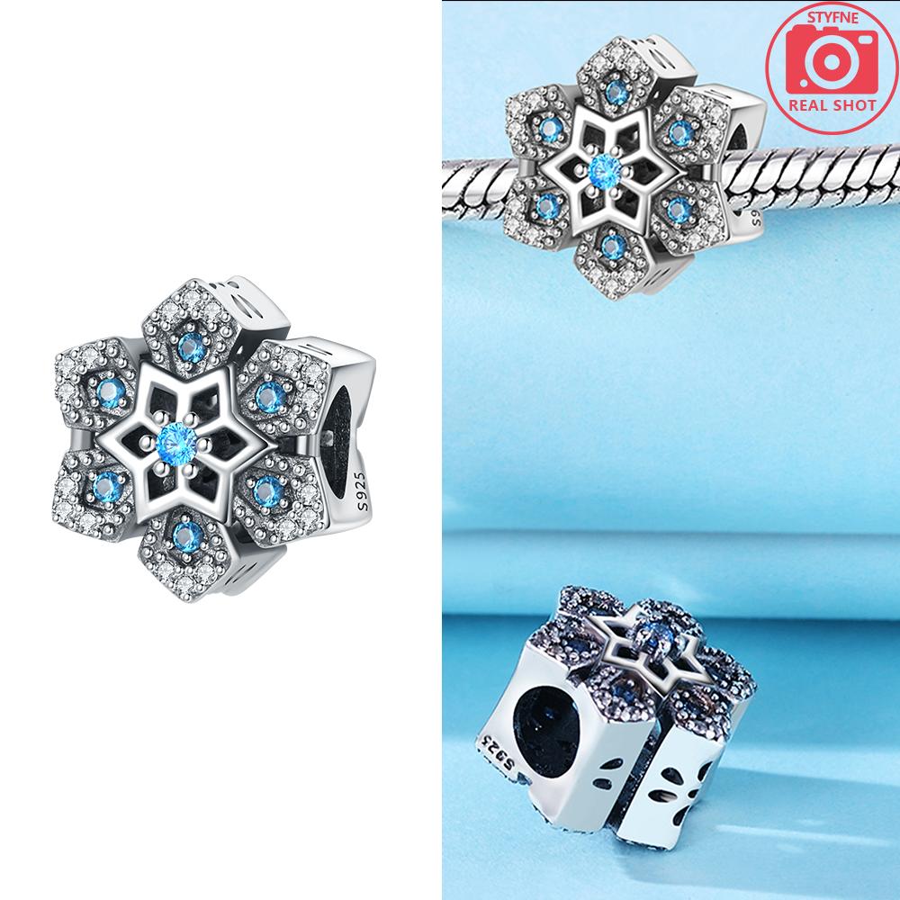 Charms Copper Blue Original Stars Heart Zircon Chameleon Panda Glass Beads Fit Bracelet Jewelry Women Diy Accessories