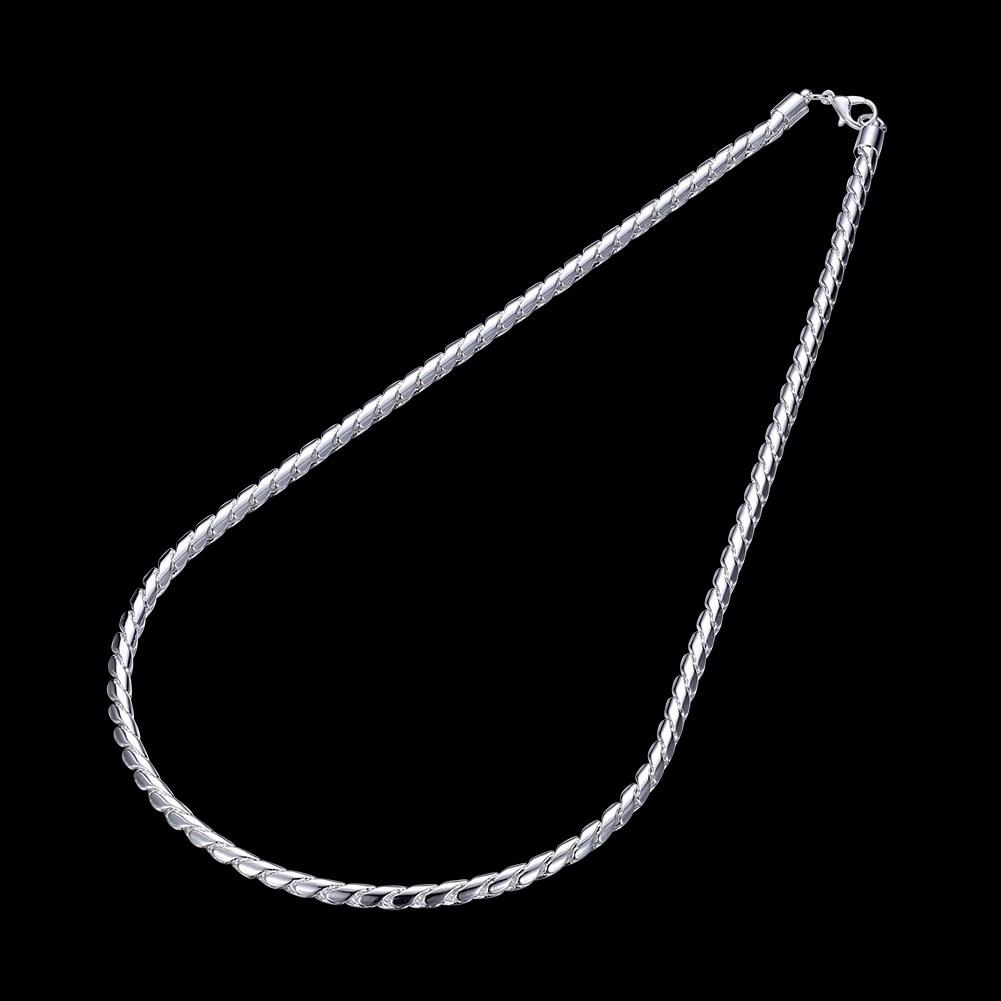 New Fine 925 Stamped Silver 4MM Twisted Rope Chain Necklace for Woman Men's Christmas Gifts Luxury Party Wedding Jewelry