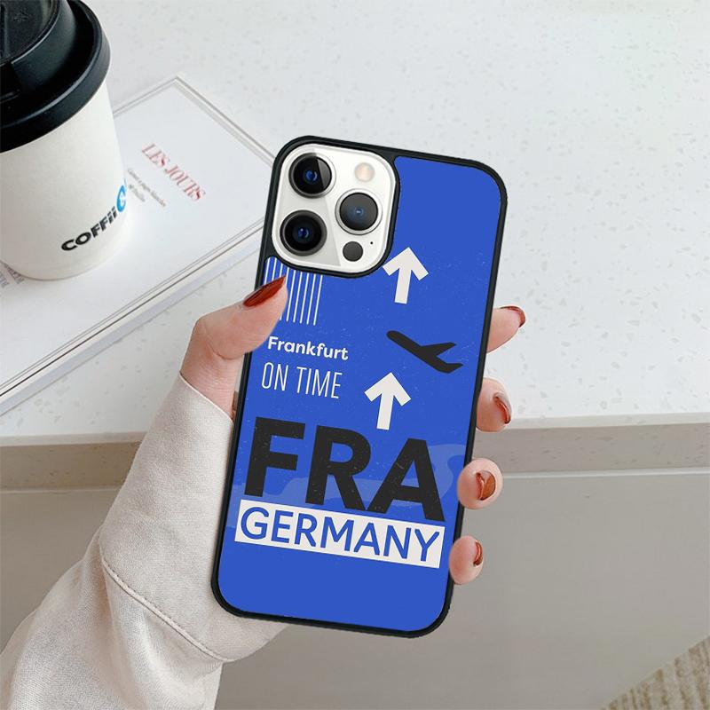 Funny Airport Code Phone Case For iPhone 17 Air 16 pro max 15 14 plus 12 13 Shell Cover coque